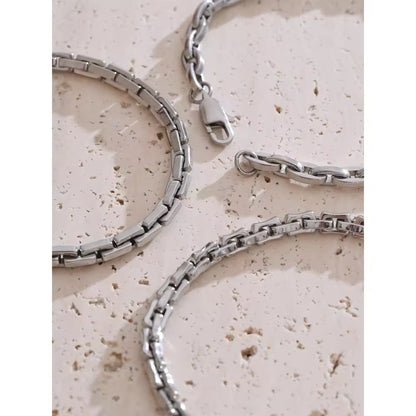 Vector Polished Box Link Bracelet