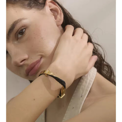 The Noir Helix Braided Cuff (unisex)