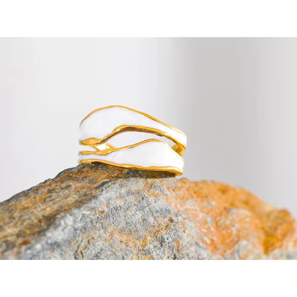 The Alpine Enamel Wave Ring