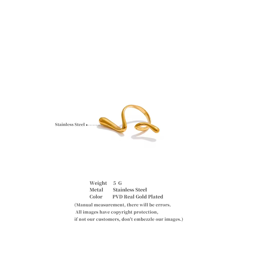 The Molten Flow Sculptural Ring