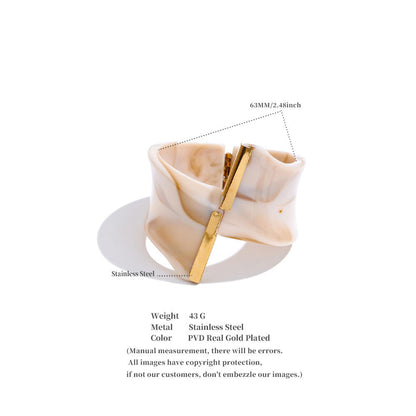 The Solstice Flared Amber Cuff