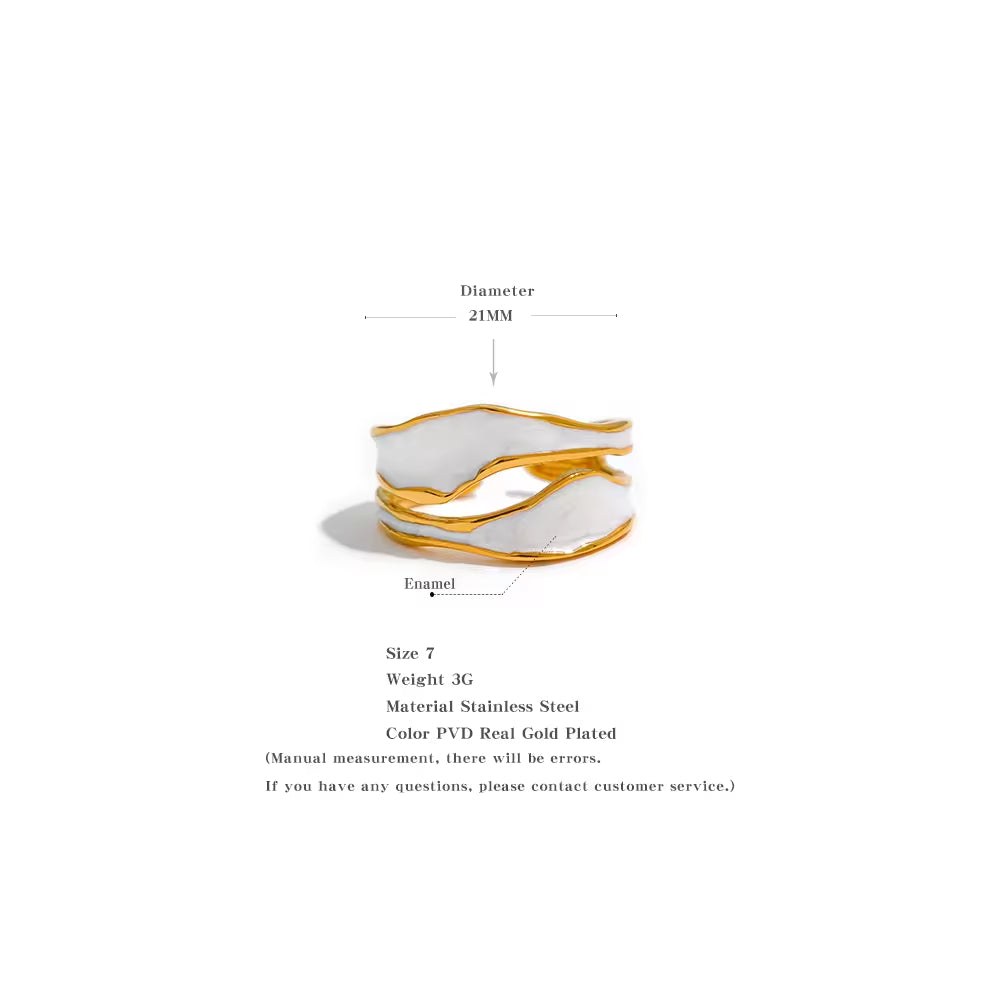 The Alpine Enamel Wave Ring