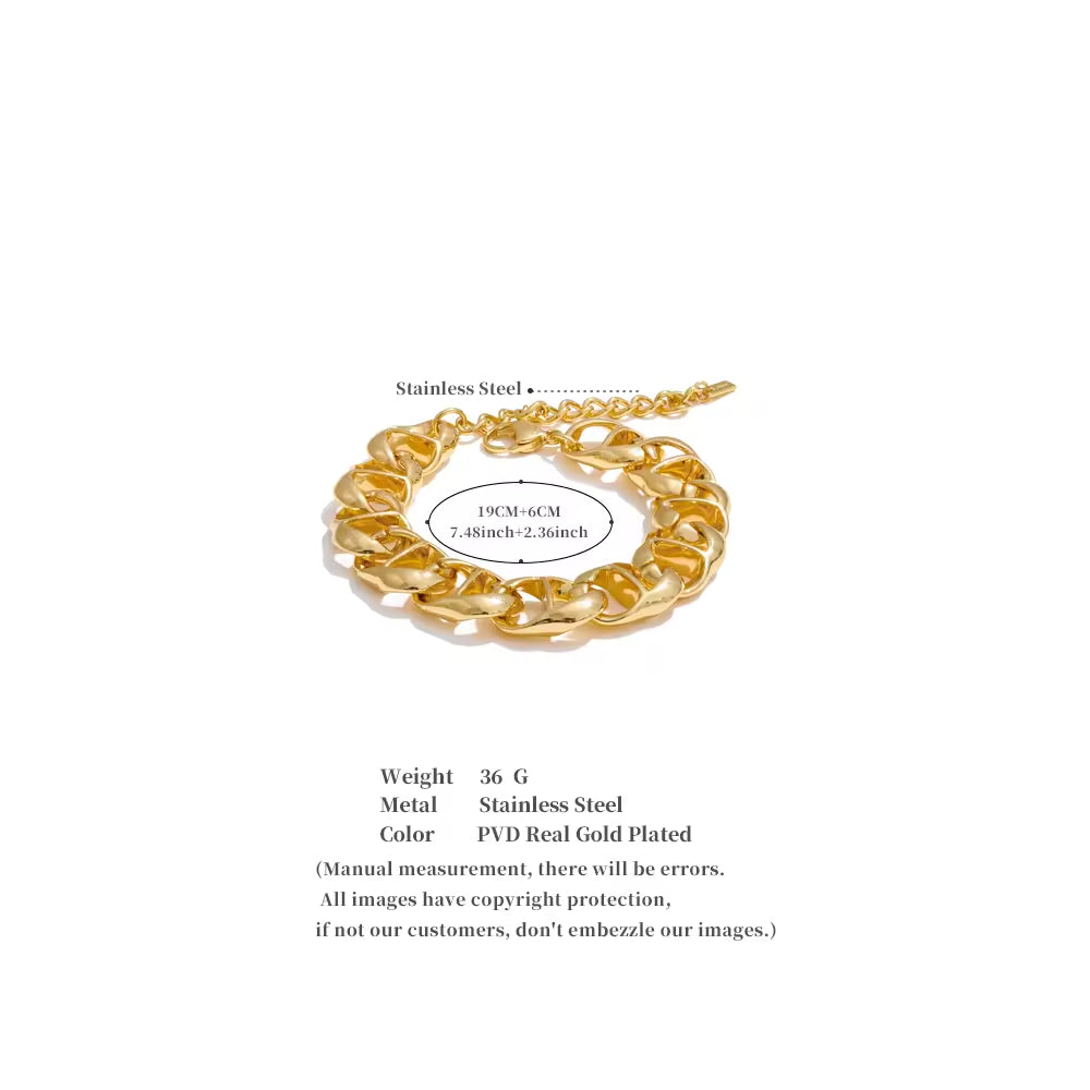 Heavy-Gauge Anchor Link Bracelet