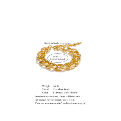 Heavy-Gauge Anchor Link Bracelet