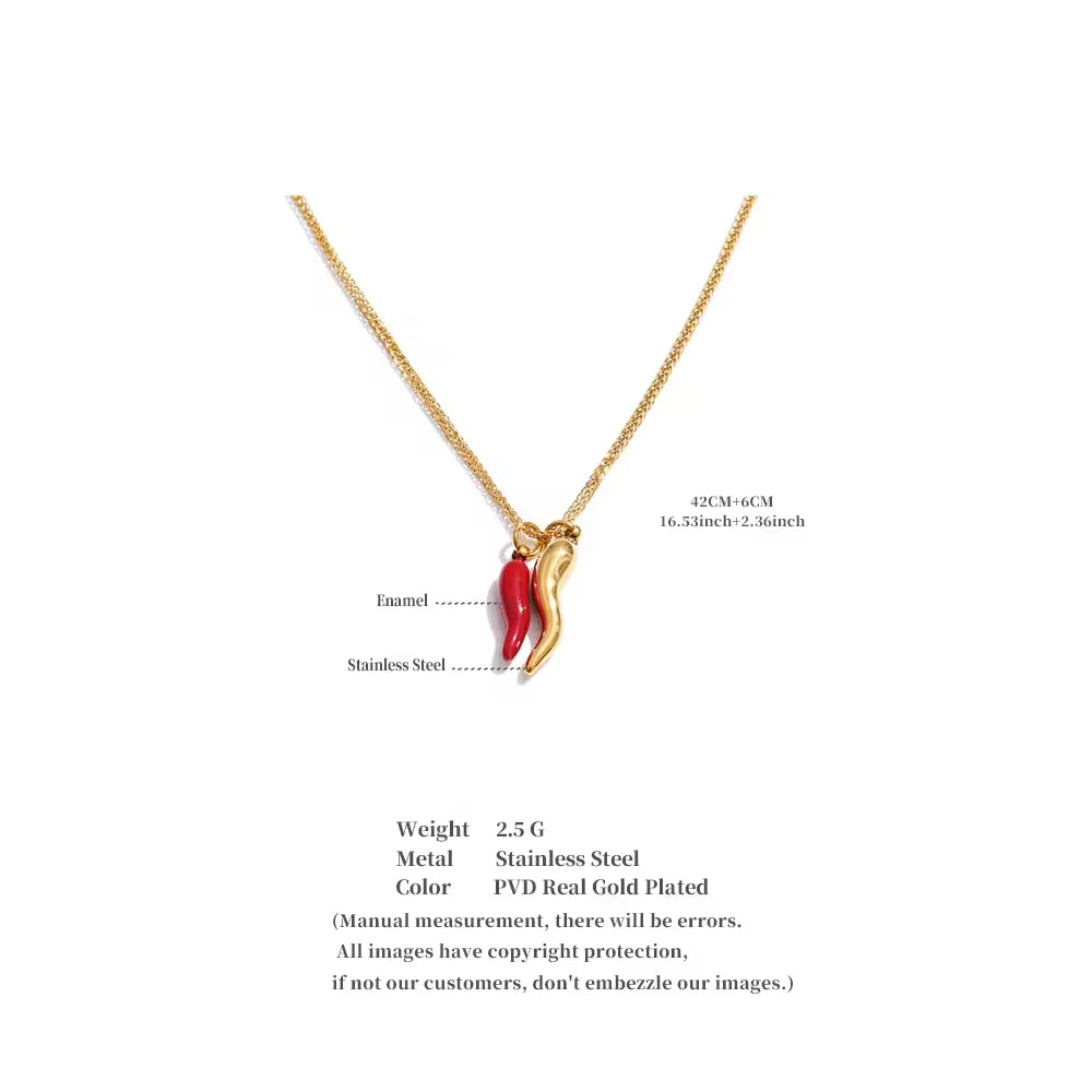 The Picante Double Cornetto Necklace