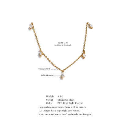 Marquise Crystal Dangle Necklace