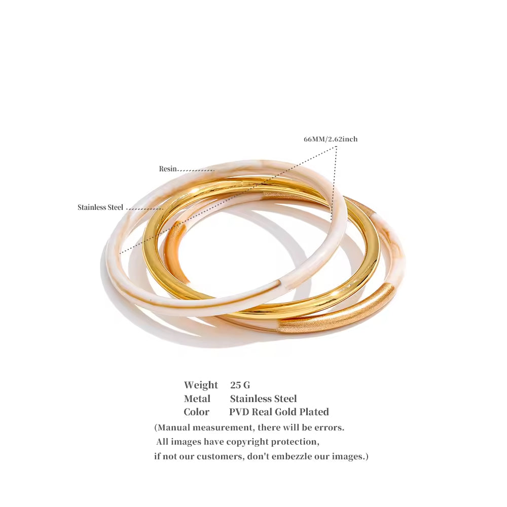 The Sienna & Gold Bangle Trio