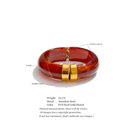 The Amber Horizon Hinged Bangle