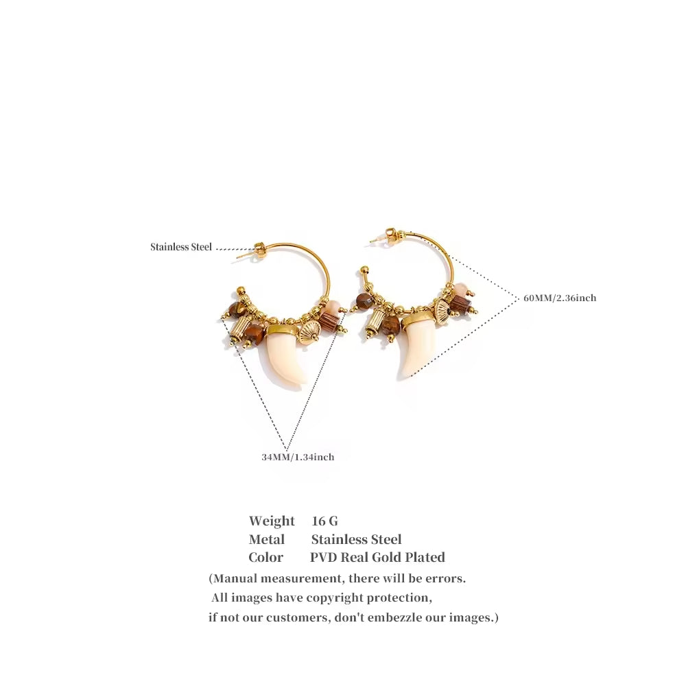 The Serengeti Charm Hoop Earrings