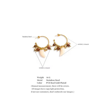The Serengeti Charm Hoop Earrings