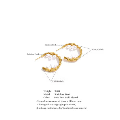 Ethereal Bloom Gilded Hoop Earrings