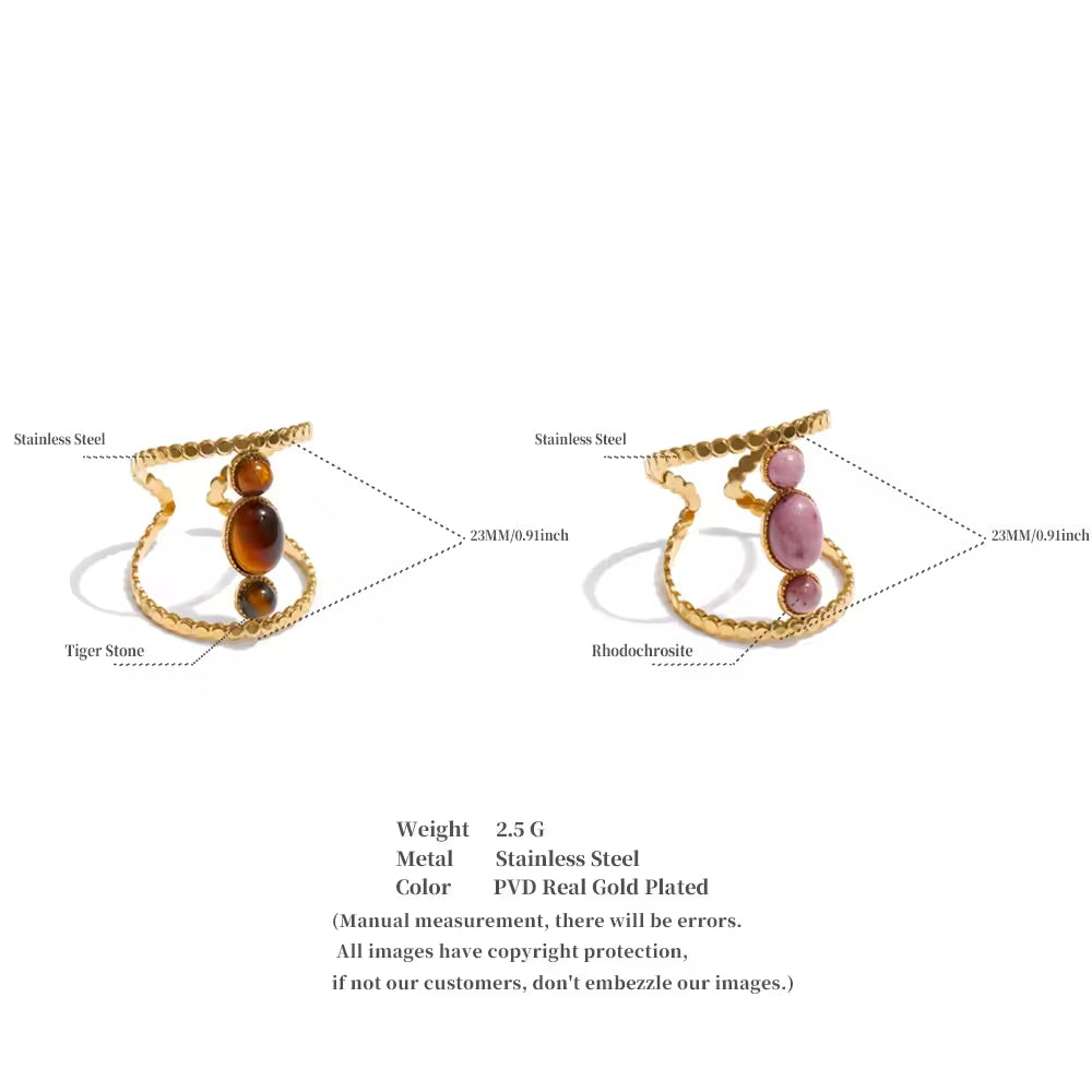 The Terracotta Trio Caged Ring