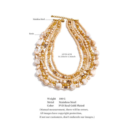 The Amber Harvest Multi-Strand Necklace