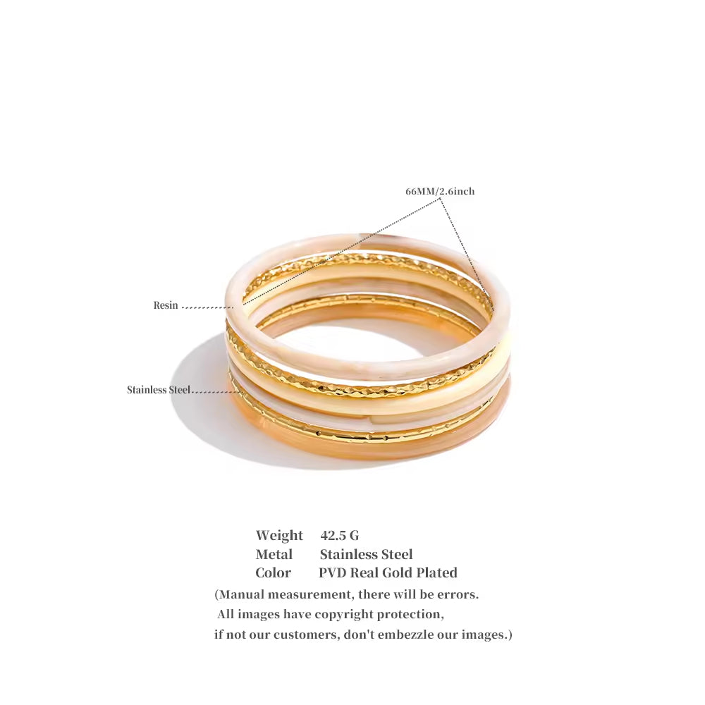 The Alabaster & Gilded Hammered Stack