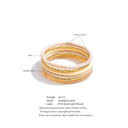 The Alabaster & Gilded Hammered Stack