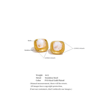 The Jade Empress Square Studs