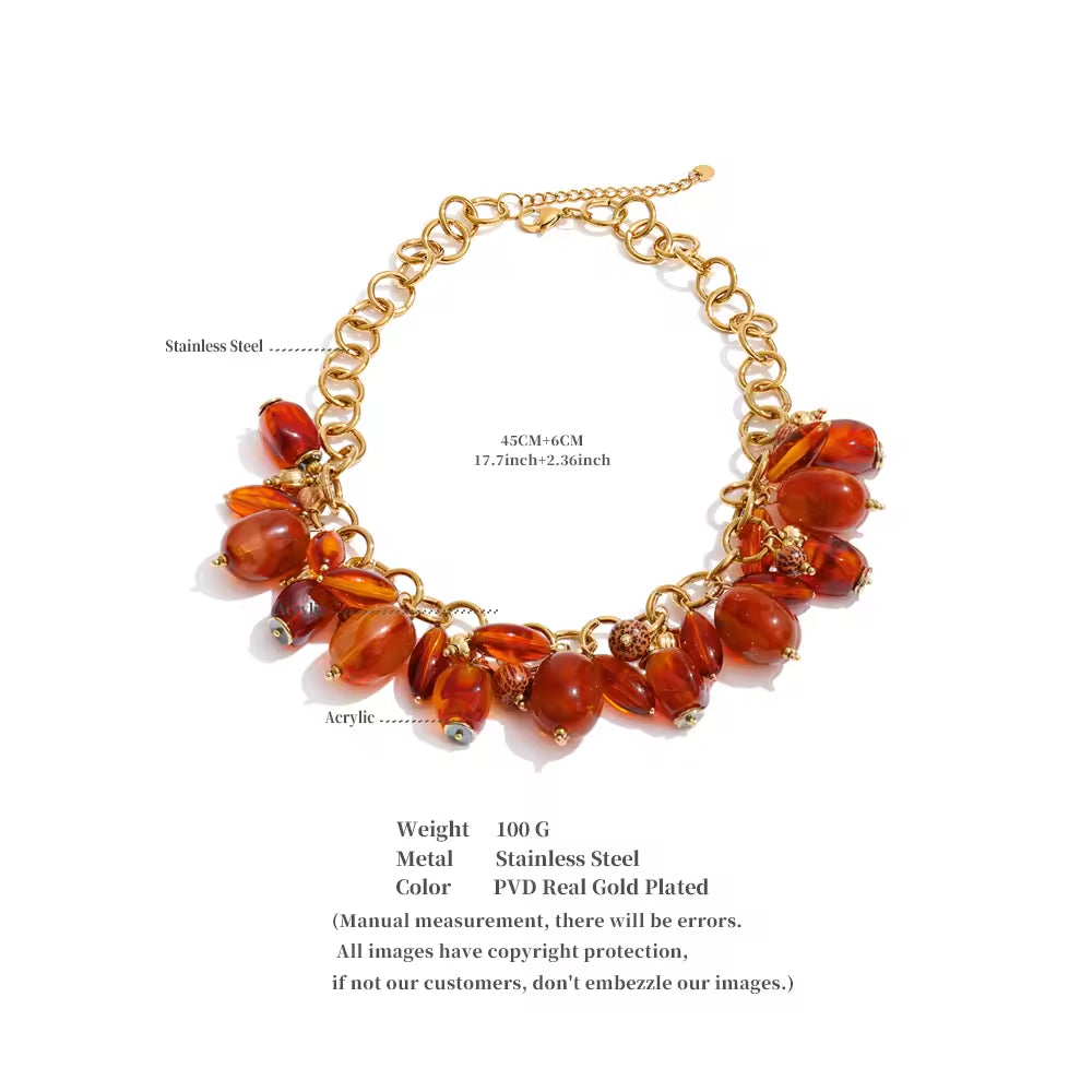 The Amber Glow Statement Choker Necklace