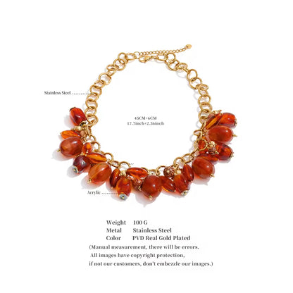 The Amber Glow Statement Choker Necklace