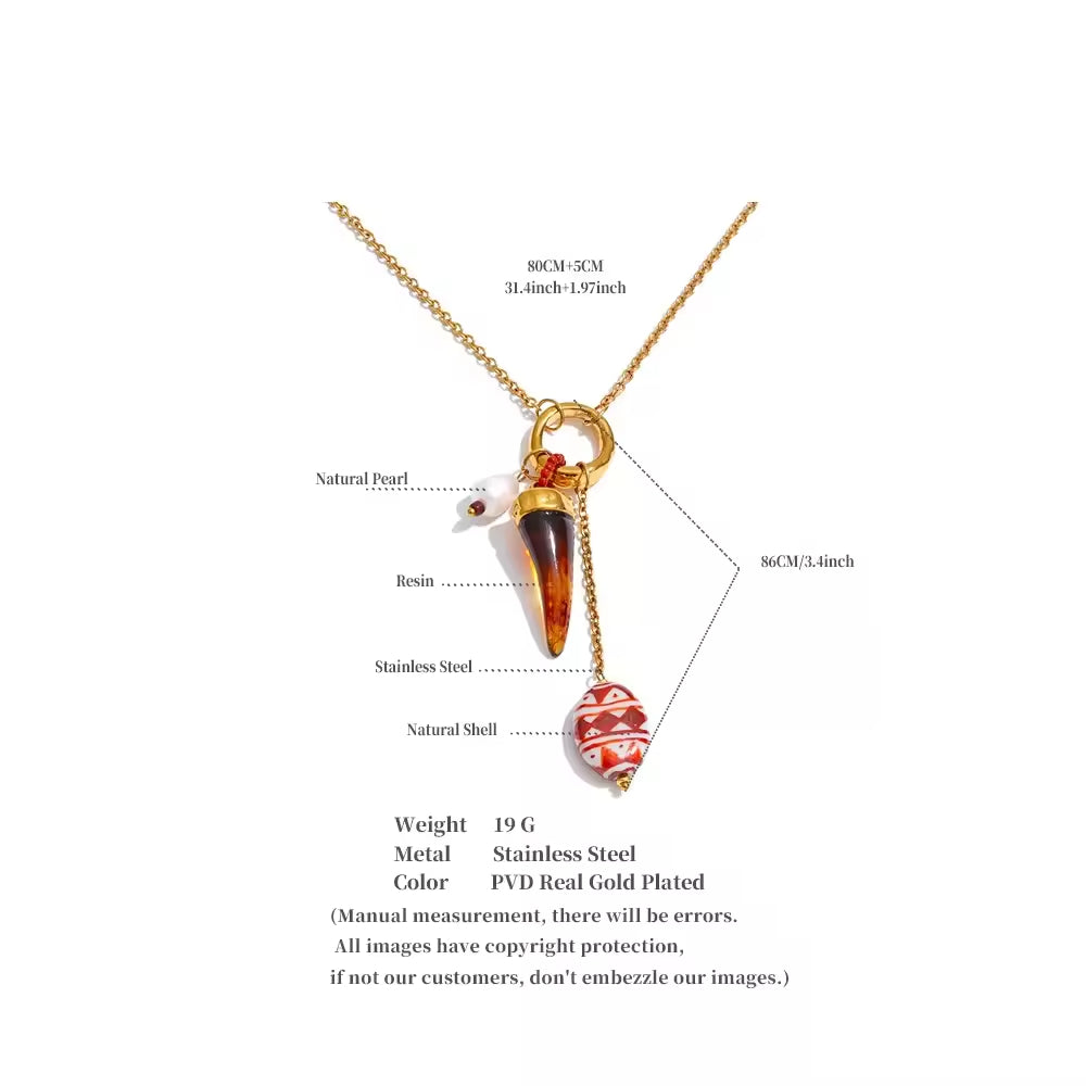 Marrakesh Mixed-Media Charm Necklace