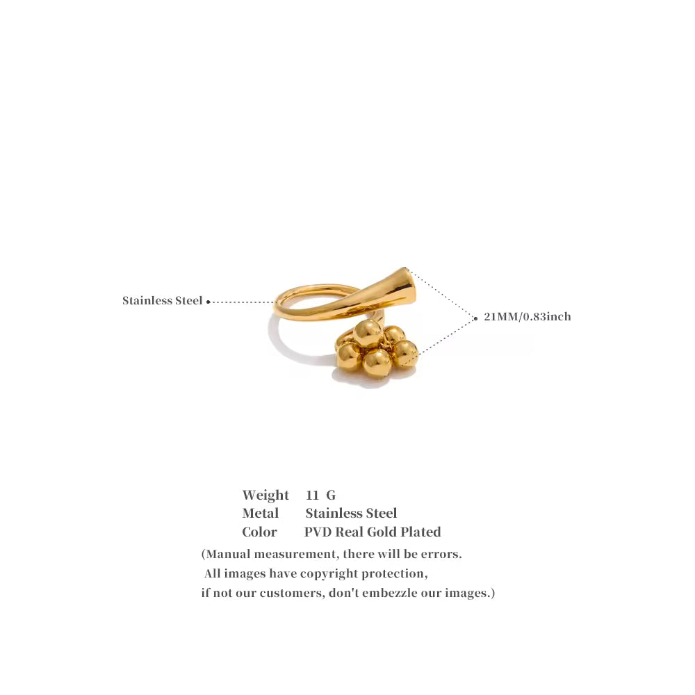 The Golden Vineyard Sculptural Ring