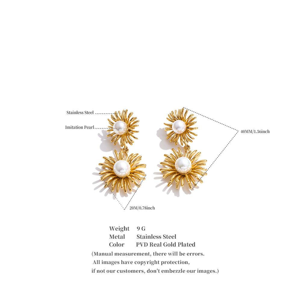 The Solis Pearl Bloom Earrings