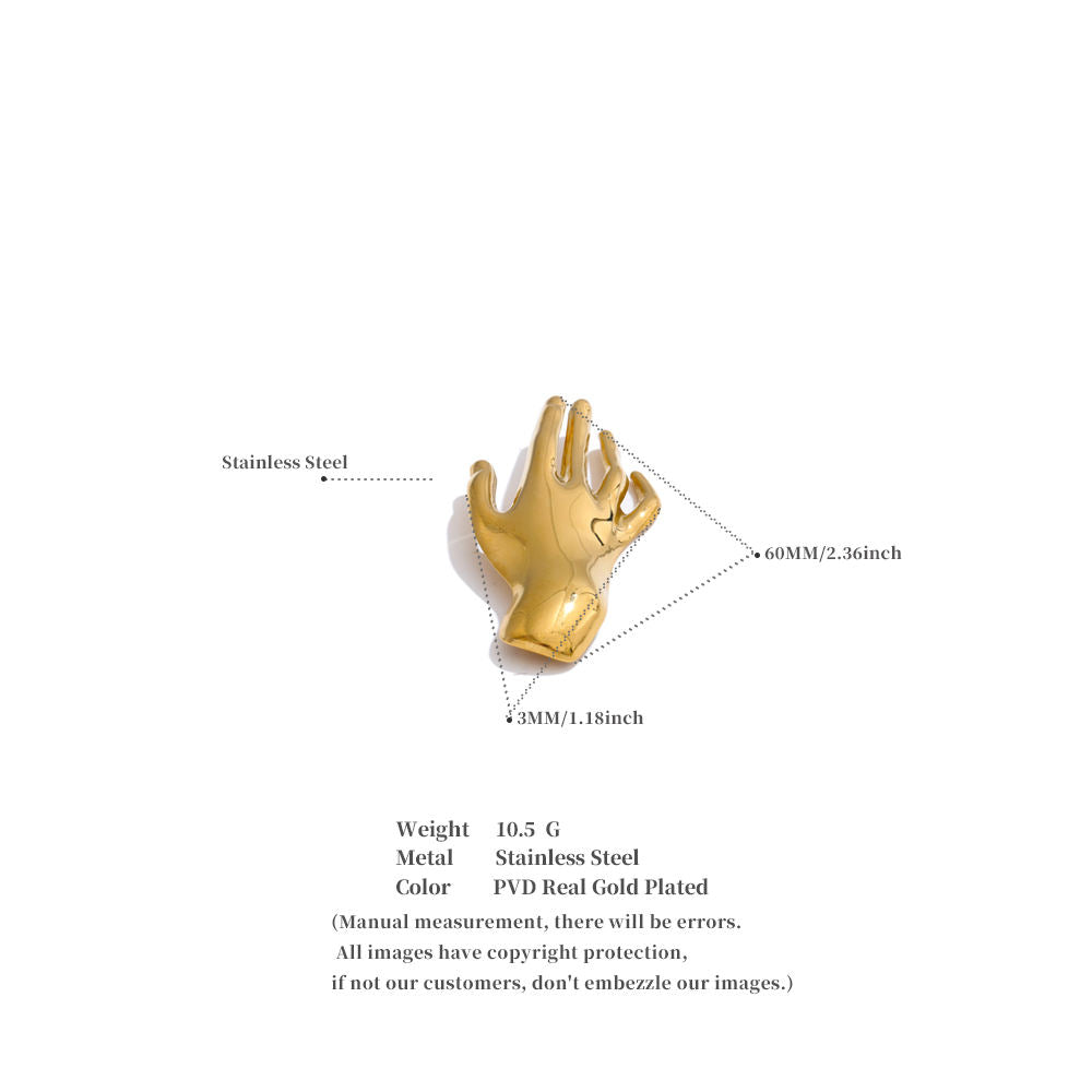 The Hamsa Muse Sculptural Brooch