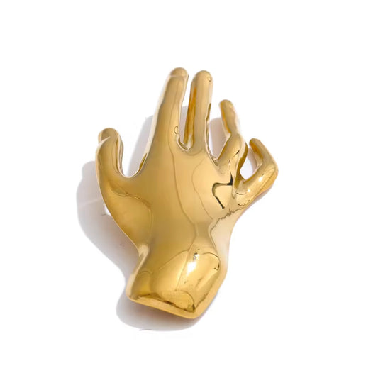 The Hamsa Muse Sculptural Brooch