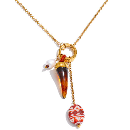 Marrakesh Mixed-Media Charm Necklace