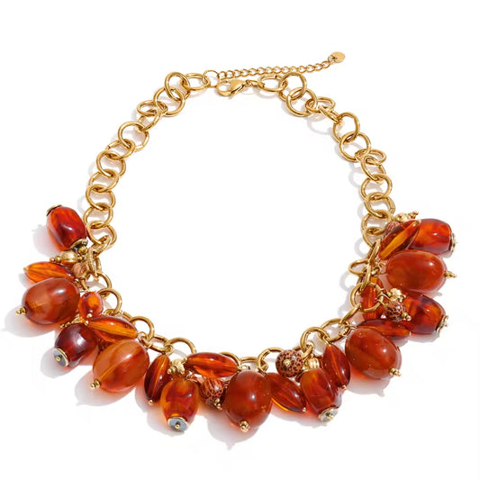 The Amber Glow Statement Choker Necklace
