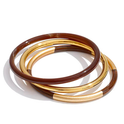 The Sienna & Gold Bangle Trio
