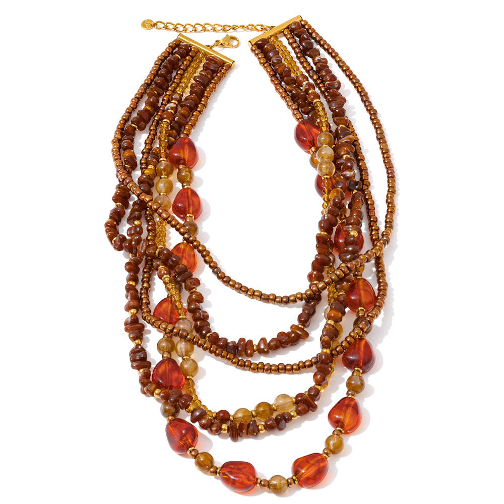 The Amber Harvest Multi-Strand Necklace