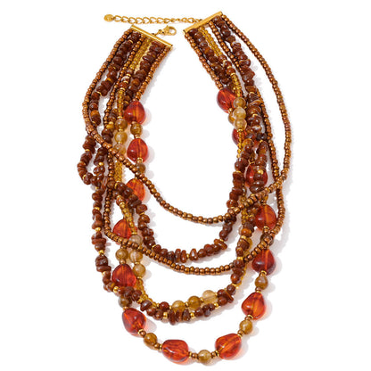 The Amber Harvest Multi-Strand Necklace
