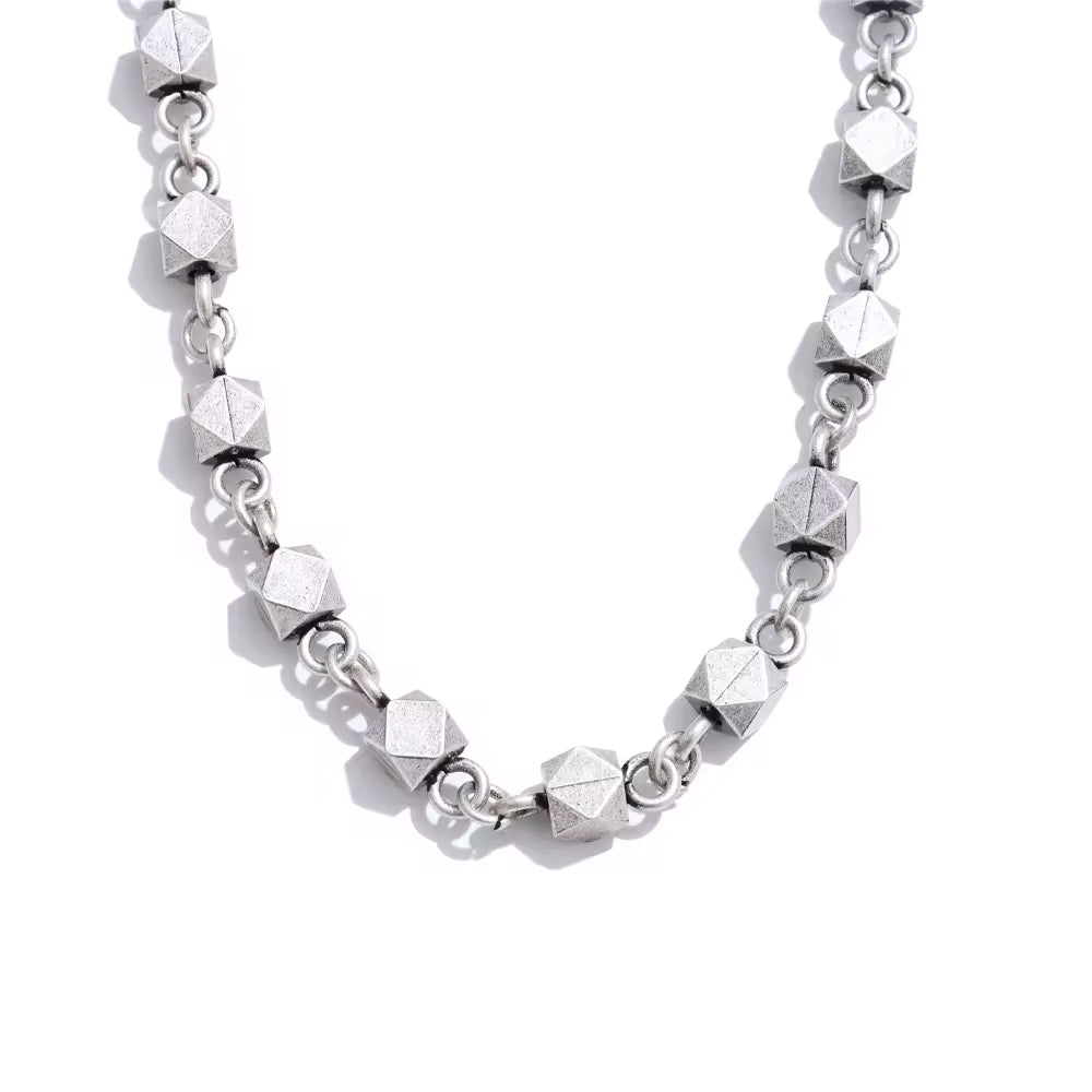 Iron-Forge Studded Link Chain Necklace