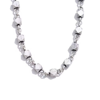 Iron-Forge Studded Link Chain Necklace