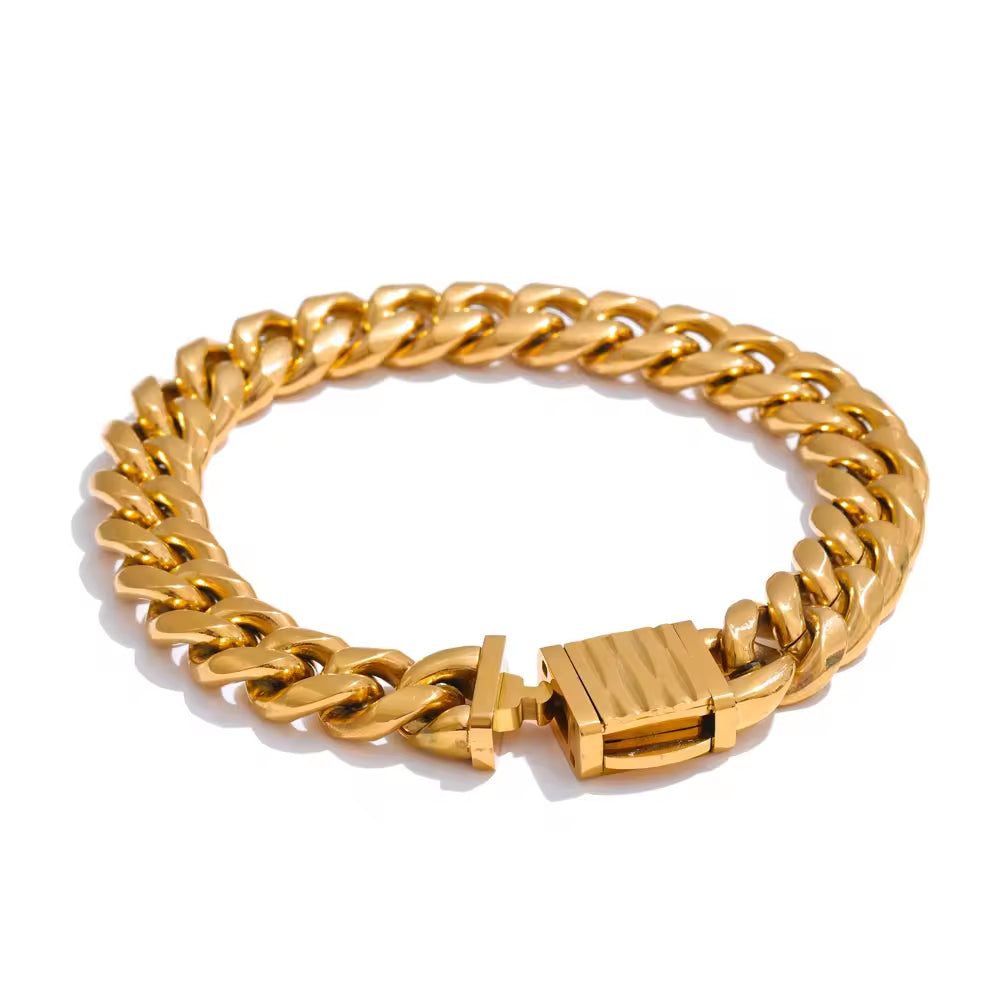 Bold Gold Curb Bracelet