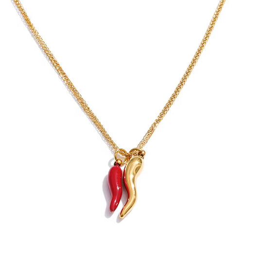 The Picante Double Cornetto Necklace