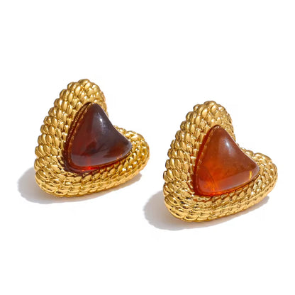 The Sienna Heart Studs
