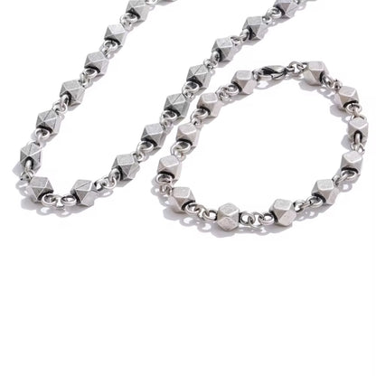 Iron-Forge Studded Link Chain Necklace