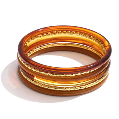 The Alabaster & Gilded Hammered Stack