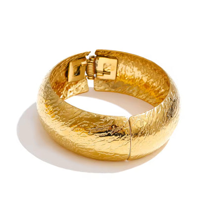 The Solstice Hammered Hinged Bangle