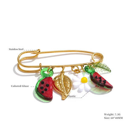 The Picnic Charm Safety Pin Brooch