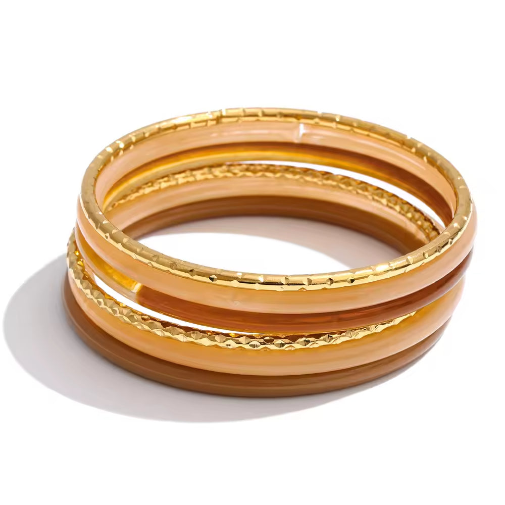 The Alabaster & Gilded Hammered Stack