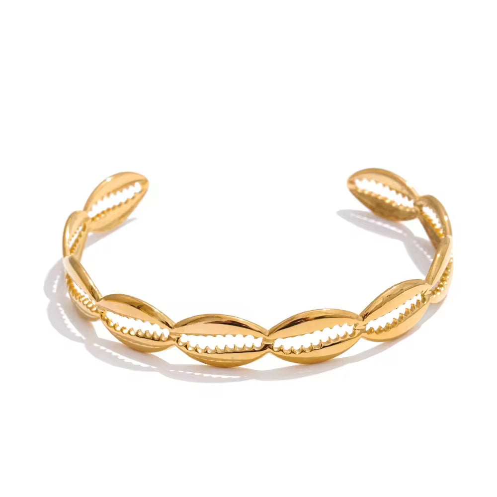 Golden Solis Cowrie Cuff
