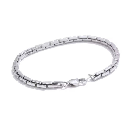 Vector Polished Box Link Bracelet