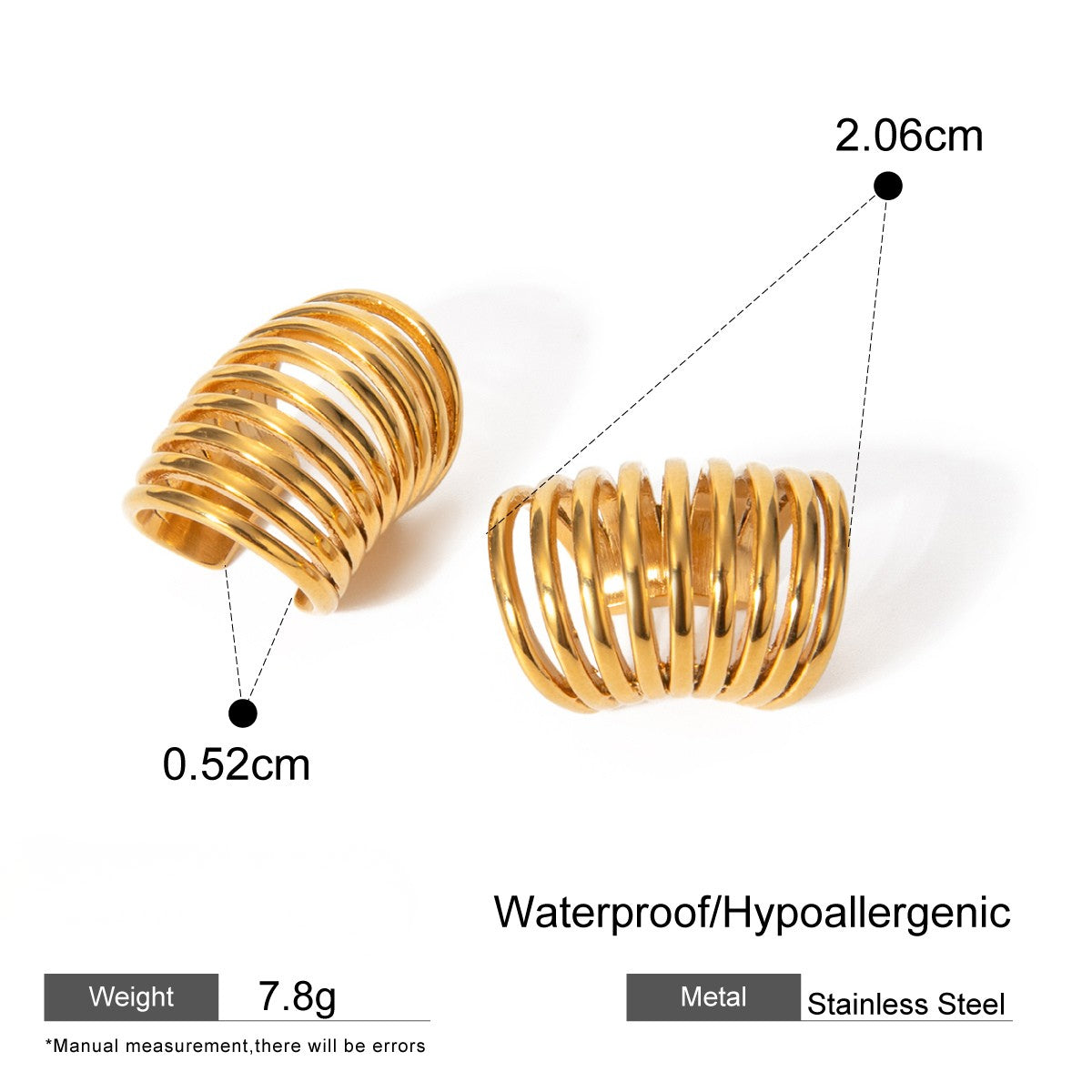 Spiral Gold Ear Cuff