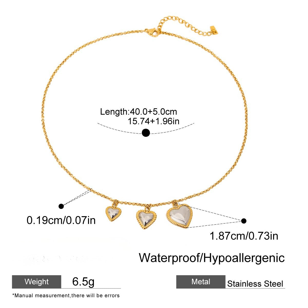 Romantic Gold Heart Necklace