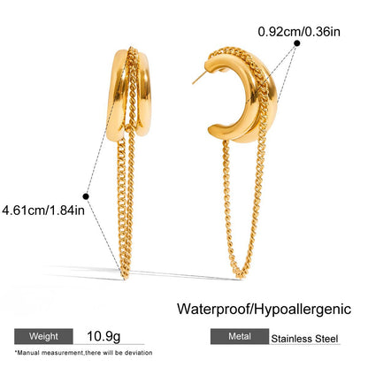 Gold Chain Drop Earrings