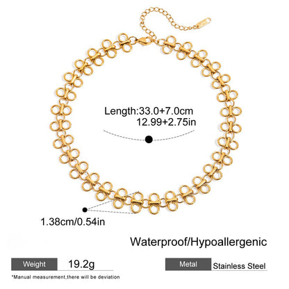 Daisy Chain Gold Choker Necklace
