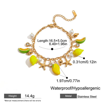 Citrus Beach Charm Bracelet