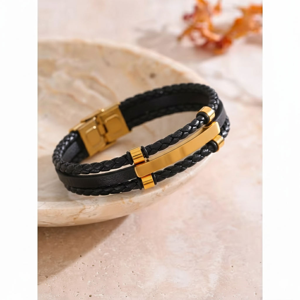 The Vanguard Multi-Strand Leather Bracelet